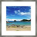 Split Apple Rock, Abel Tasman National Framed Print