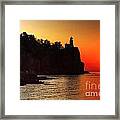 Split Rock Lighthouse - Sunrise Framed Print