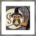 Spooky Owl Framed Print