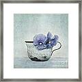 Spring Blues With A Hint Of Yellow Framed Print