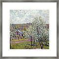 Spring In The Environs Of Paris, Apple Blossom Framed Print