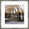Spring Meadow Lake In Helena Montana During Golden Hour. Framed Print