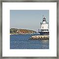 Spring Point Ledge Lighthouse On The Maine Coast Framed Print