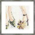 Spring Shoes Watercolor Fashion Illustration Art Print Framed Print