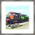 Sr Brake Van No. 1023 Behind Hudswell Clarke 0-4-0st No. 1742 Millom Industrial Steam Engine Framed Print