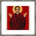 St. Aloysius In The Fire Of Prayer 020 Framed Print