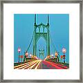 St. Johns Bridge, Portland, Oregon Framed Print