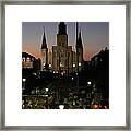 St Louis Cathedral At Night Framed Print