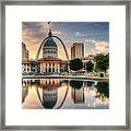 St. Louis Skyline Morning Reflections Framed Print