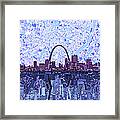 St Louis Skyline Abstract 8 Framed Print