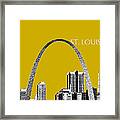 St Louis Skyline Gateway Arch - Gold Framed Print
