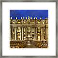 St Peter's Basilica 4.0 Blue Hour Framed Print