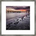 St. Simons Pier At Sunset Framed Print