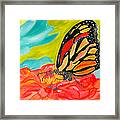 Stained Glass Flutters Framed Print