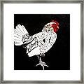 Stained Glass Rooster Framed Print