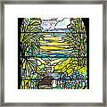 Stained Glass Tiffany Holy City Memorial Window Framed Print