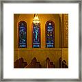 Stained Glass Windows At St Sophia Framed Print