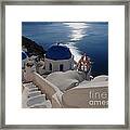 Stairway To The Blue Domed Church Framed Print