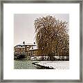 Stamford In The Snow Framed Print