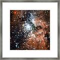Star Cluster And Nebula Framed Print