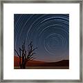 Star Trails Of Namibia Framed Print