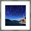 Star Trails Over Porteau Cove Framed Print