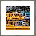 Star Trails Over The Rialto Framed Print