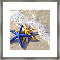 Starfish In The Surf Framed Print