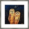 Starlight Owls Framed Print