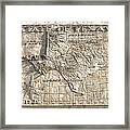 State Of Texas Map Framed Print