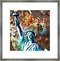 Statue Of Liberty - She Stands Framed Print