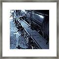 Steam Engine And Engineer Steamtown Framed Print