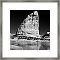 Steamboat Rock Black And White Three Framed Print