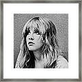 Stevie Nicks Bw Framed Print