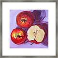 Still Life Kitchen Apple Painting Framed Print