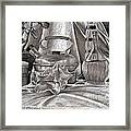 Still Life With Kettle And Wine Bottle Framed Print