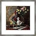 Still Life With Violin And Bust Framed Print