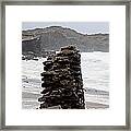 A Tempest In Minorca North Shore - Still Standing Or White And Wild Sea Framed Print