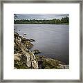 Still Waters Under A Grey Sky Framed Print