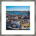 Stockholm From Above Framed Print