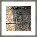 Stone Feet Cambodia Framed Print