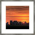 Stonehenge Sunset Framed Print