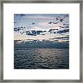 Storm Approaching Over Sunset Framed Print