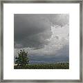 Storm Clouds Over Cornfields Framed Print