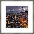 Stormy Evening Skyline In Quito Framed Print