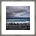 Stormy Sea And Sky Square Framed Print