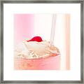 Strawberry Milkshake Framed Print
