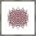 Strawberry Red Abstract Framed Print
