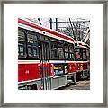 Street Cars Waiting At The Station Framed Print
