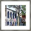 Alexandria Va - Street With American Flag Framed Print